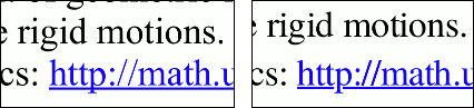 Chrome 46 (left) vs. Epiphany 3.18 (right)